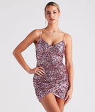 Sparkly Maker Sequin Mini Dress is a gorgeous pick as your 2023 Homecoming dress or formal gown for wedding guest, fall bridesmaid, or military ball attire!