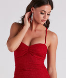 Keep It Glitzy Glitter Knit Mini Dress is a gorgeous pick as your 2023 Homecoming dress or formal gown for wedding guest, fall bridesmaid, or military ball attire!