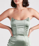 Smooth Talks Satin Bustier Dress