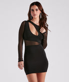The All Eyes On Me Mesh Cutout Dress is a unique party dress to help you create a look for work parties, birthdays, anniversaries, or your next 2023 celebration!