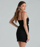 Party Favored Crepe Rhinestone Trim Mini Dress creates the perfect spring or summer wedding guest dress or cocktail attire with chic styles in the latest trends for 2024!