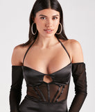 Such A Moment Satin Mesh Corset Mini Dress