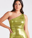 Sleek Shine Metallic Bodycon Mini Dress