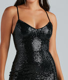 Wondering Eyes Sequin Ruffle Party Dress