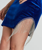Lights And Cameras Velvet Rhinestone Mini Dress creates the perfect spring or summer wedding guest dress or cocktail attire with chic styles in the latest trends for 2024!