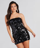 Flashy Glamour Sequin Strapless Mini Dress