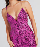 Glamorous Event Sequin Lace-Up Mini Dress