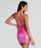 Level up your club dress with the Glitzy Sheen Sequin Bodycon Mini Dress to create a trendy Vegas outfit or nightclub dress with the hottest details!