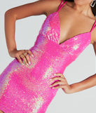 Level up your club dress with the Glitzy Sheen Sequin Bodycon Mini Dress to create a trendy Vegas outfit or nightclub dress with the hottest details!