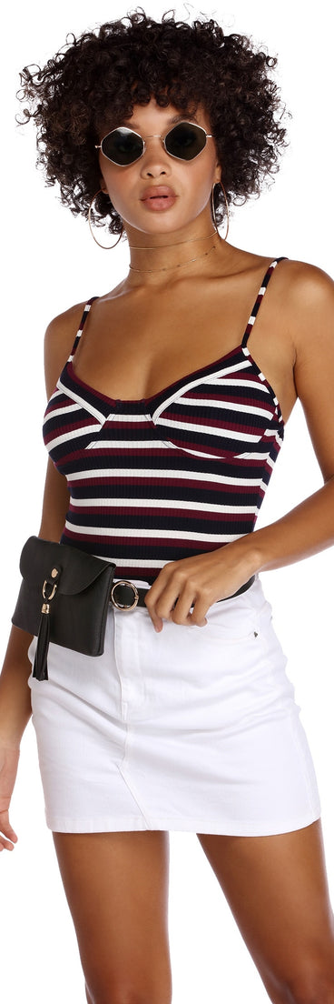 Stripin' Knit Down Bodysuit