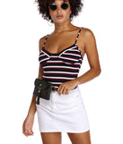 Stripin' Knit Down Bodysuit