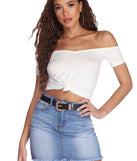 Knot Over You Off Shoulder Crop Top