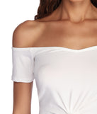 Knot Over You Off Shoulder Crop Top