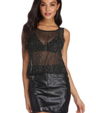 Meshed Me Up Heat Stone Tank Top for 2022 festival outfits, festival dress, outfits for raves, concert outfits, and/or club outfits