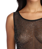 Meshed Me Up Heat Stone Tank Top for 2022 festival outfits, festival dress, outfits for raves, concert outfits, and/or club outfits