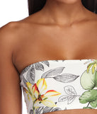 You’ll look stunning in the Tropical Island Escape Tube Top when paired with its matching separate to create a glam clothing set perfect for parties, date nights, concert outfits, back-to-school attire, or for any summer event!