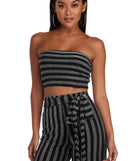 Stripe Down For Me Cropped Tube Top