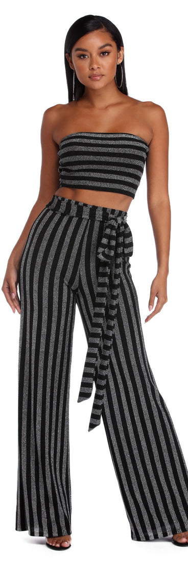 Stripe Down For Me Cropped Tube Top