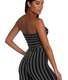 Stripe Down For Me Cropped Tube Top