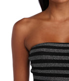 Stripe Down For Me Cropped Tube Top