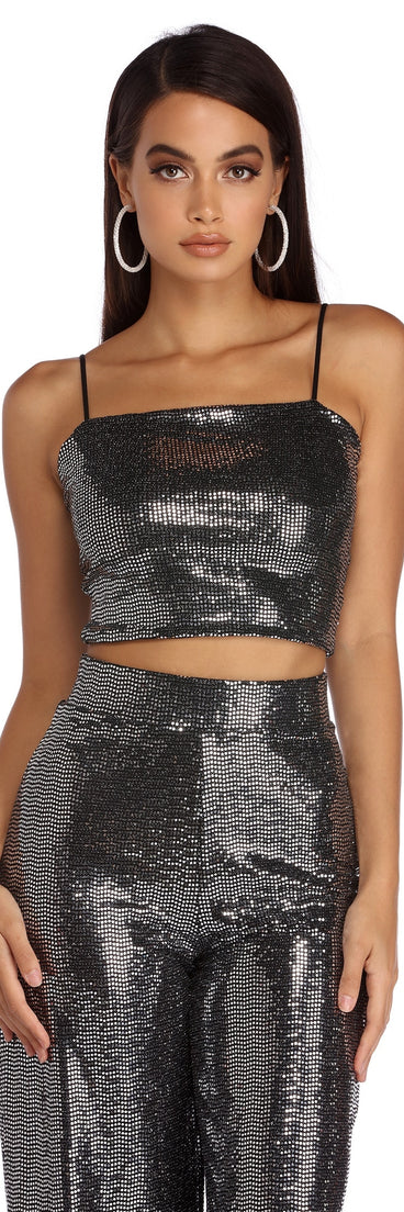 Disco Lights Cropped Tank Top