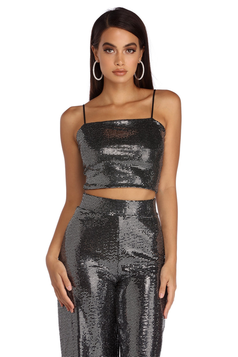 Disco Lights Cropped Tank Top