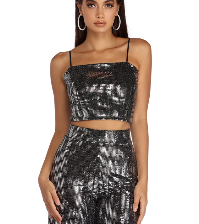 Disco Lights Cropped Tank Top