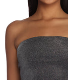 All About The Sparkle Cropped Tube Top
