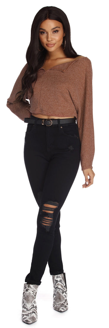 Lounge Around Pullover Crop Top