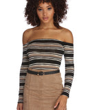 Knit Off My Shoulder Top
