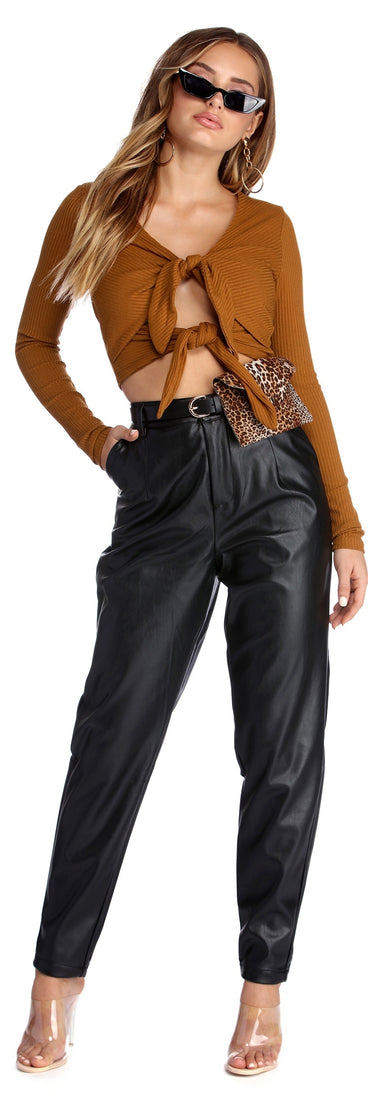 Double The Ties Crop Top