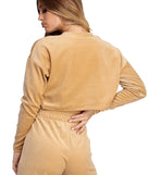 Velour Cropped Sweater