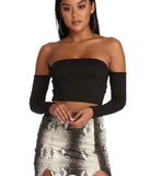 Dress up in Off To Party Crop Top as your going-out dress for holiday parties, an outfit for NYE, party dress for a girls’ night out, or a going-out outfit for any seasonal event!