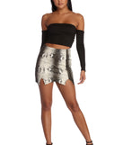 With fun and flirty details, Off To Party Crop Top shows off your unique style for a trendy outfit for the summer season!