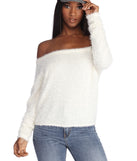 Snowy Vibes Fuzzy Pullover Top