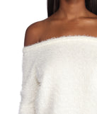 Snowy Vibes Fuzzy Pullover Top