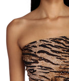 Go Get Em' Tiger Cropped Tube Top