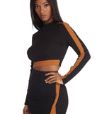 You’ll look stunning in the Shut It Down Crop Top when paired with its matching separate to create a glam clothing set perfect for parties, date nights, concert outfits, back-to-school attire, or for any summer event!