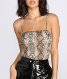 Snake It Til You Make It Bodysuit is a trendy pick to create 2023 festival outfits, festival dresses, outfits for concerts or raves, and complete your best party outfits!
