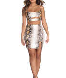 Stylin' In Snake Print Crop Top is a trendy pick to create 2023 festival outfits, festival dresses, outfits for concerts or raves, and complete your best party outfits!