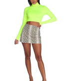 With fun and flirty details, Trendy Turtle Neck Crop Top shows off your unique style for a trendy outfit for the summer season!