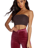 Midnight Glow Cropped Tube Top