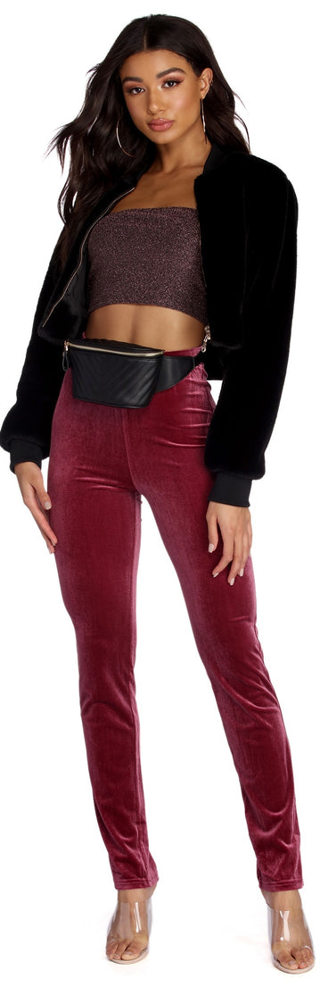 Midnight Glow Cropped Tube Top