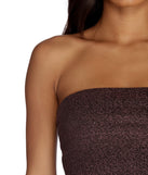 Midnight Glow Cropped Tube Top