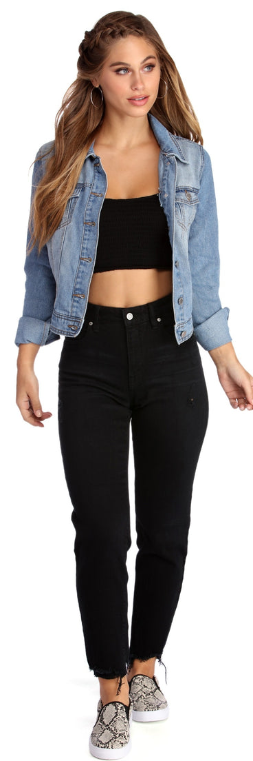 Hits The Smock Crop Top