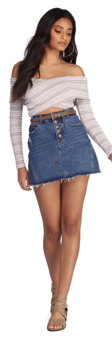 Pretty And Sweet Striped Top