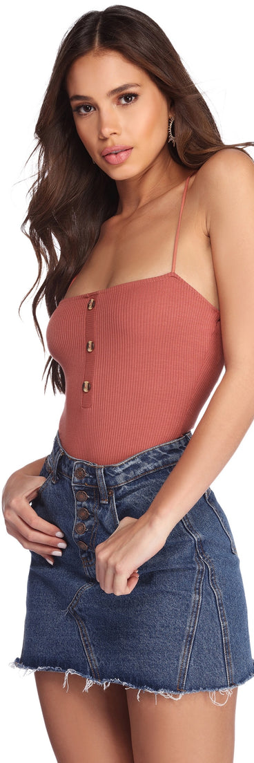 Button Up Knit Bodysuit