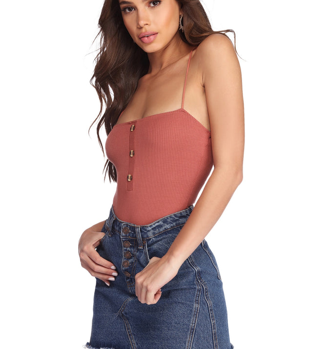 Button Up Knit Bodysuit