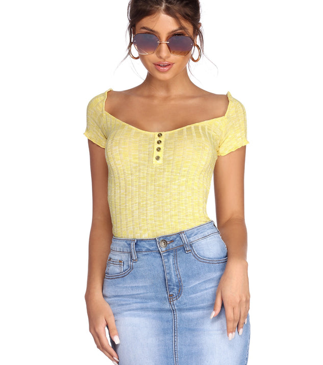 Get The Full Scoop Ribbed Top