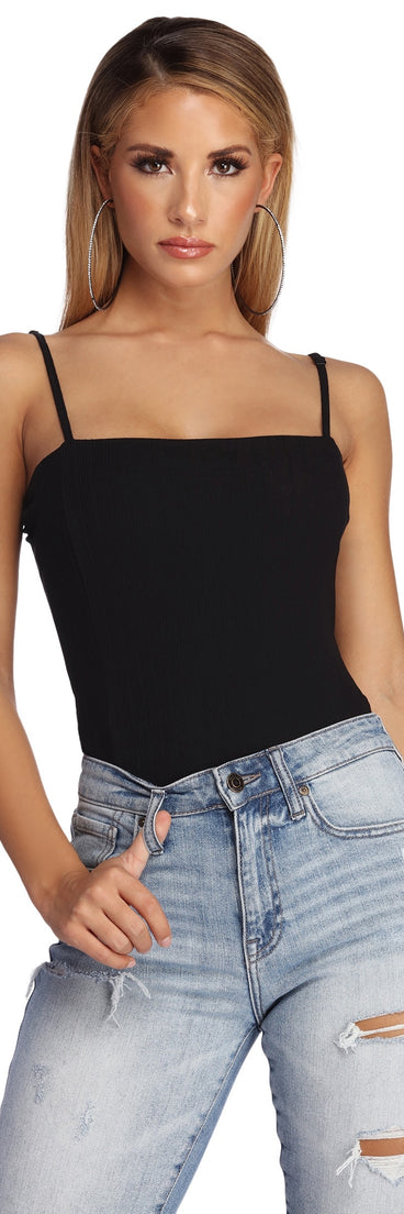 With fun and flirty details, Goes With Everything Knit Bodysuit shows off your unique style for a trendy outfit for the summer season!